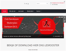 Tablet Screenshot of dansschool-eddyspier.nl